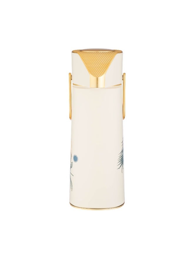 ريفان ترمس ريفان REFAN فاكيوم 🤍 بنقشة نخيل 🌴 – لون أوف وايت أنيق | سعة 1.0 لتر - Image 5